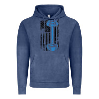 Vintage Denim american flag gym and fitness  weight lifting gift t shirt Vintage Hoodie - linhVisuals