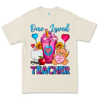 Bone One Loved Teacher Valentines Day Cold Drink Frappe Premium Tee - FaDigitalArtStudio