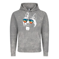 Cloud Rock american akita shirts with glasses sunglasses retro style t shirt Vintage Hoodie - linhVisuals