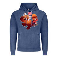 Vintage Denim turning red Merch Vintage Hoodie - linhVisuals