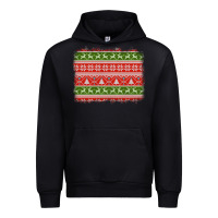 Black knitted christmas reindeer pine tree background Urban Hoodie - Jasminsmagicworld