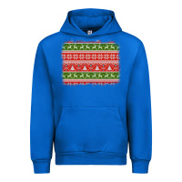 Cobalt knitted christmas reindeer pine tree background Urban Hoodie - Jasminsmagicworld