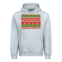 Heather Grey knitted christmas reindeer pine tree background Urban Hoodie - Jasminsmagicworld