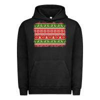 Pigment Black knitted christmas reindeer pine tree background Urban Hoodie - Jasminsmagicworld