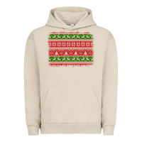 Pigment French Oak knitted christmas reindeer pine tree background Urban Hoodie - Jasminsmagicworld