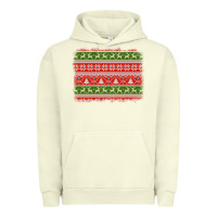Pigment Pistachio knitted christmas reindeer pine tree background Urban Hoodie - Jasminsmagicworld