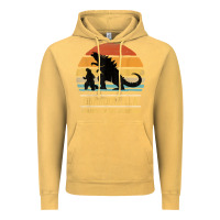 Vintage Mustard mens grandpazilla grandpa of monsters retro halloween christmas t shir Vintage Hoodie - linhVisuals