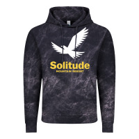Cloud Black Solitude Mountain Resort Vintage Hoodie - linhVisuals