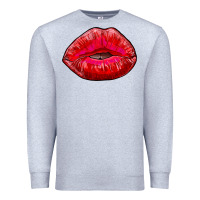 Heather Grey kiss Premium Sweatshirt - RanaPortraitStore