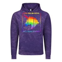 Cloud Purple feeling magical but also stabby unicorn rainbow t shirt Vintage Hoodie - linhVisuals