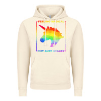 Vintage Artic feeling magical but also stabby unicorn rainbow t shirt Vintage Hoodie - linhVisuals