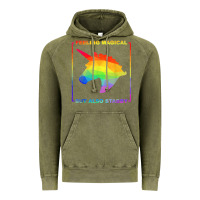 Vintage Olive feeling magical but also stabby unicorn rainbow t shirt Vintage Hoodie - linhVisuals