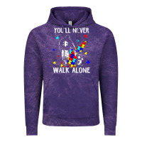 Cloud Purple autism dad you will never walk alone support autism son t shirt Vintage Hoodie - linhVisuals