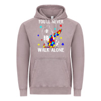 Vintage Zinc autism dad you will never walk alone support autism son t shirt Vintage Hoodie - linhVisuals