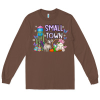 Chestnut Small Town Easter Day Long Sleeve Tee - CowhideDigitalArt