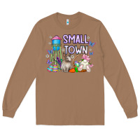 Toasted Coconut Small Town Easter Day Long Sleeve Tee - CowhideDigitalArt