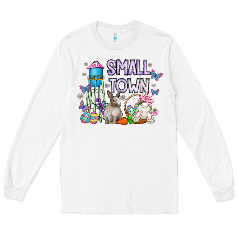 Small Town Easter Day Long Sleeve Tee by CowhideDigitalArt | Teevron