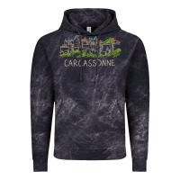 Cloud Black carcassonne france unique hand drawn art gift men women t shirt Vintage Hoodie - linhVisuals