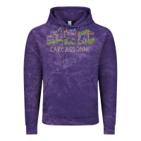 Cloud Purple carcassonne france unique hand drawn art gift men women t shirt Vintage Hoodie - linhVisuals