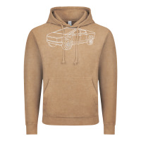 Vintage Coffee cybertrucks line art pocket futuristic ev truck cyber design t shirt Vintage Hoodie - linhVisuals