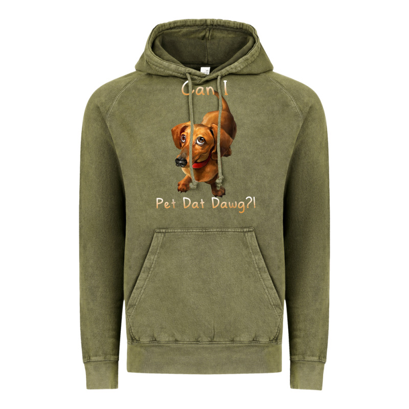 Can I Pet Dat Dawg Funny Dog Dachshund Lover Doxie Gift T Shirt Vintage Hoodie by linhVisuals | Teevron
