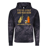 Cloud Black i like golf and bourbon and maybe 3 people t shirt Vintage Hoodie - linhVisuals