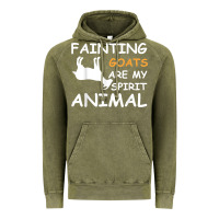 Vintage Olive fainting goats are my spirit animal t shirt Vintage Hoodie - linhVisuals