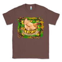 Chestnut st patricks day farm chicken gold eggs leopard serape glitter Classic Tee - Artiststas