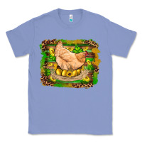 Colony Blue st patricks day farm chicken gold eggs leopard serape glitter Classic Tee - Artiststas
