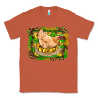 Copper st patricks day farm chicken gold eggs leopard serape glitter Classic Tee - Artiststas