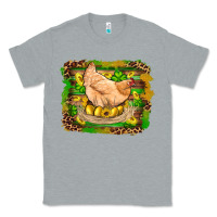 Heather Grey st patricks day farm chicken gold eggs leopard serape glitter Classic Tee - Artiststas