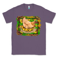 Lavender st patricks day farm chicken gold eggs leopard serape glitter Classic Tee - Artiststas