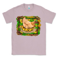 Lilac st patricks day farm chicken gold eggs leopard serape glitter Classic Tee - Artiststas