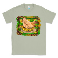 Matcha st patricks day farm chicken gold eggs leopard serape glitter Classic Tee - Artiststas