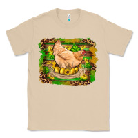 Mushroom st patricks day farm chicken gold eggs leopard serape glitter Classic Tee - Artiststas