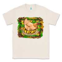 Natural st patricks day farm chicken gold eggs leopard serape glitter Classic Tee - Artiststas