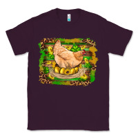 Plum st patricks day farm chicken gold eggs leopard serape glitter Classic Tee - Artiststas