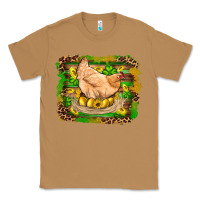 Toasted Coconut st patricks day farm chicken gold eggs leopard serape glitter Classic Tee - Artiststas