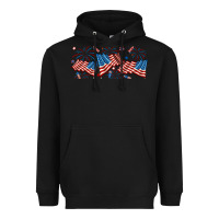 Black fourth of july american flag Heavyweight Hoodie - RanaPortraitStore