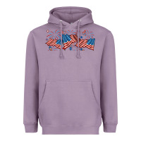 Lavender fourth of july american flag Heavyweight Hoodie - RanaPortraitStore