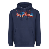 Navy fourth of july american flag Heavyweight Hoodie - RanaPortraitStore