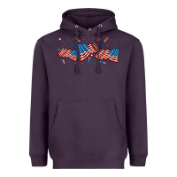 Fourth Of July American Flag Heavyweight Hoodie | Teevron