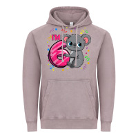Vintage Zinc kids 6th birthday shirt for girls koala bear 6 years old t shirt Vintage Hoodie - linhVisuals