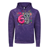 Cloud Purple kids 6th birthday shirt for girls koala bear 6 years old t shirt Vintage Hoodie - linhVisuals