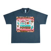 Midnight Navy coffee gives me teacher powers tumbler Urban Heavy Tee - BundleAndBundleShop