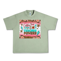 Oil Green coffee gives me teacher powers tumbler Urban Heavy Tee - BundleAndBundleShop