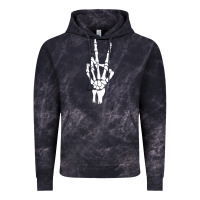Cloud Black skeleton peace Vintage Hoodie - linhVisuals