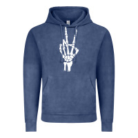 Vintage Denim skeleton peace Vintage Hoodie - linhVisuals