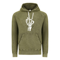 Vintage Olive skeleton peace Vintage Hoodie - linhVisuals
