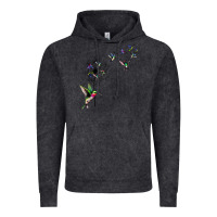 Vintage Black bird hummingbird dandelion flowers shirt for women men t shirt Vintage Hoodie - linhVisuals